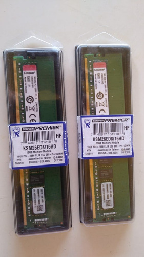 Imagem 1 de 2 de Memoria Ram 16gb Ddr4 Kingston Ecc Ksm26ed8/16hd