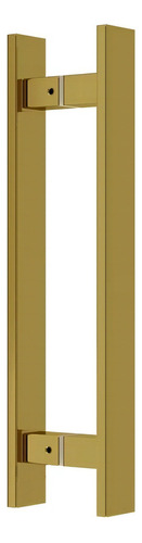 Puxador Porta Dourado Gold Duplo Inox Italy Df926 30cm 300mm