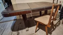 Comprar Antiguo Juego De Comedor 4 Sillas Y Mesa Extensible Vintage Chocolate Brocato