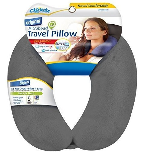 Cloudz Microbead Travel Neck Pillow - Gris