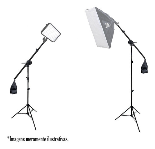 Imagem 5 de 5 de Tripé De Iluminação Com Braço Articulado 140cm Tipo Girafa