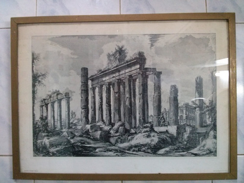 Cuadro Ancient Temple Ruins,penn Prints,new York 1957