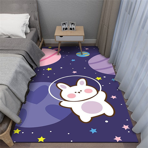 Alfombra Con Estampado De Dibujos Animados Para Dormitorio,