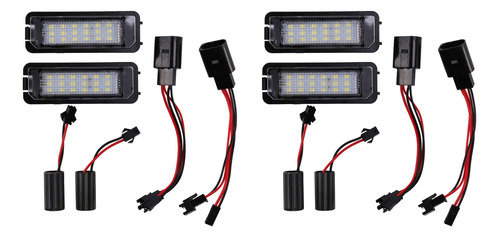 4 Lámparas Led De 12 V Para Matrícula De 4, 5, 6, 7 C