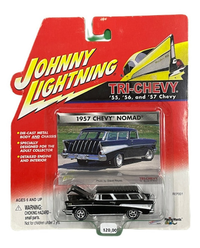 1957 Nomad Tri Chevy Series Preto Johnny Lightning 1/64