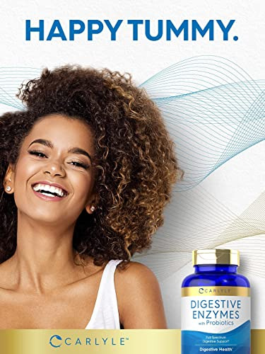 Suplemento Carlyle Digestive Enzymes 180 Cápsulas Não Transg