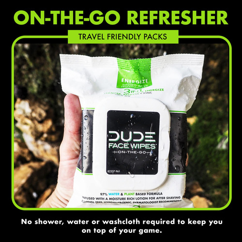 30 Toallitas Para Rostro Y Cuerpo De Wipes Dude, 1 Paquete D