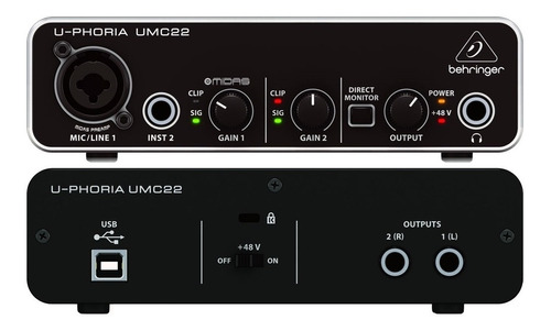 Behringer U-phoria Umc22 Interface De Audio Usb De 2 Canales