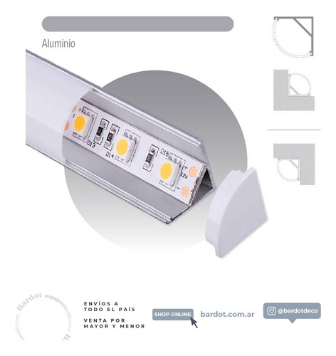 Lampara Luz Led Aluminio Alacena Cocina Dimmer Touch Medidas 100 Cm - Luz Blanca Cálida
