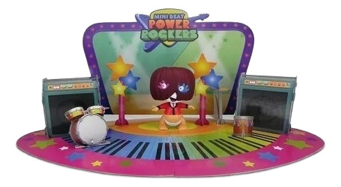 Muñeco Mini Beat Power Rockers Con Escenario Fuz