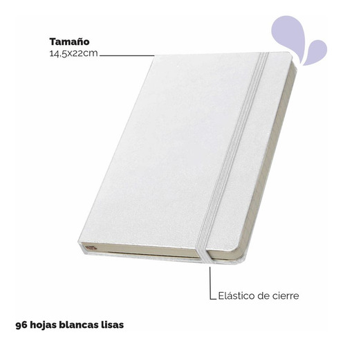 Cuaderno Libreta Anotador Tipo Moleskine Tapa Dura A5 Blanco
