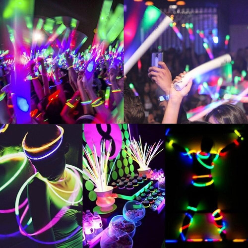 Collar Manilla Gafas Fiesta Luminoso Neon Luz Fluorescente