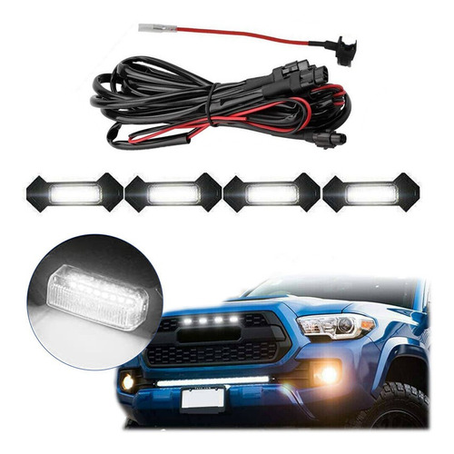 Luces Led Parrilla Toyota Tacoma Trd Pro Off Road 2018 4 Pz