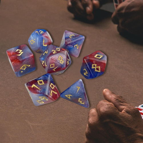 Juego De Dados Poliédricos D20 D12 D10 D8 D6 D4, 7 Piezas