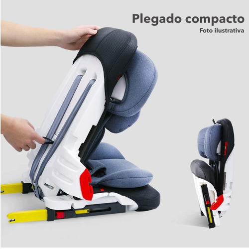 Butaca Auto Bebe Plegable Con Isofix De 9 36 Kilos Felcraft Gris