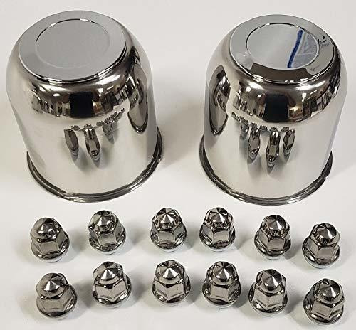 Two Trailer Lug & Cap Sets - Stainless Hub Cover & 6 Ss Lugs