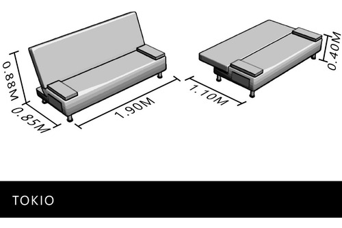 Imagen 3 de 4 de Sofa Cama Tokio Terra Jaspe