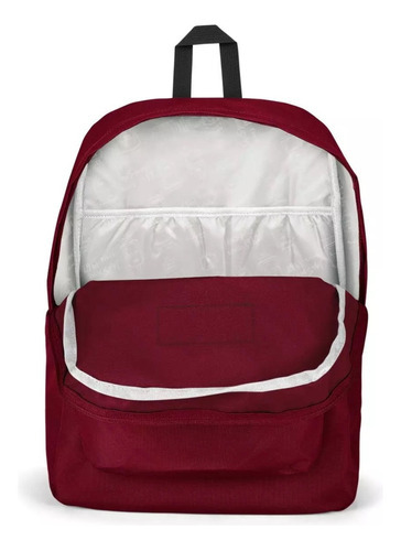 Mochila Jansport Superbreak Plus Russet Red Diseño De La Tela Liso