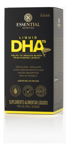 Super Ômega-3 Tg Liquid 150 Ml (30 Doses) - Essential Sabor Without flavor