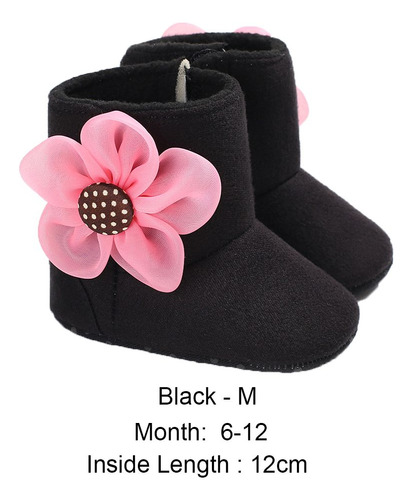 Botas De Invierno Fuzzy Baby Flower Shoes Prewalker Warm Inf