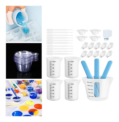Kit De Herramientas De Tazas Medidoras De Resina De Silicona