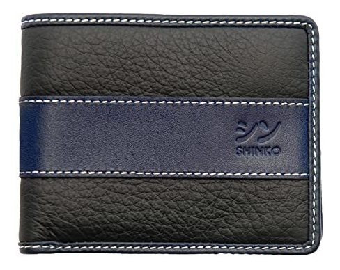 Shinko Italian Leather Wallet For Hombre, Smooth 1n5nk