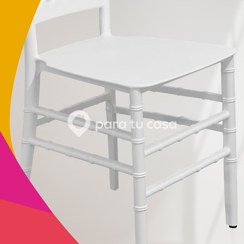 Pack X 4 Sillas Plásticas Apilable Colonial Eventos Quality