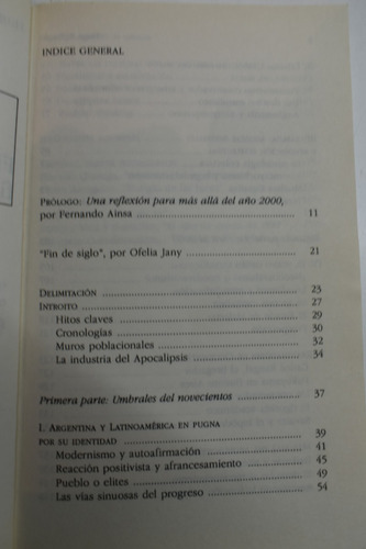 Fines De Siglo, Fin De Milenio: Una Reflexión Para Másc217 (Usado)