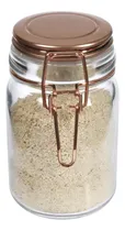 Comprar Frasco Vidrio Hermético Multiuso Cierre Tapa Cobre Clip Chic Color Transparente