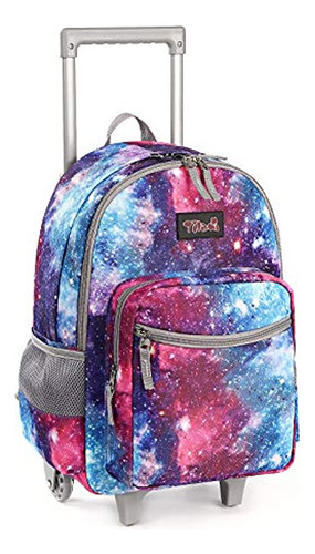 Mochila Rodante 18 Pulgadas Doble Asa Portátil Con Ruedas Ni