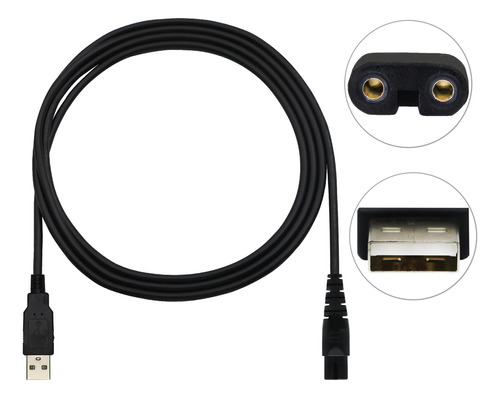 Pngknyocn Cable De Alimentacin Usb Para Afeitadora De Cabeza