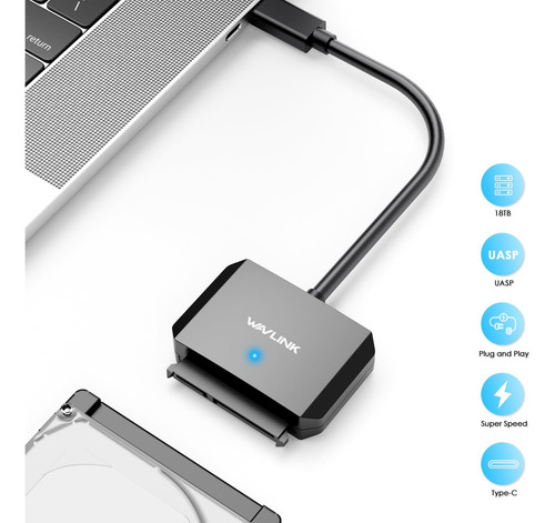 Cable De Disco Duro Sata Usb Typec, Cable Usb C Sata De...