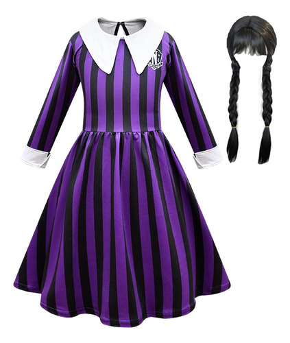 Disfraz De La Academia Nevermore De Wednesday Addams Para Niña Uniforme Escolar Halloween Cosplay