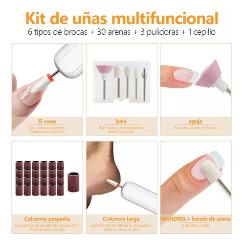 Portátil De Pulidor Uñas Eléctrico Recargable Ya03-003