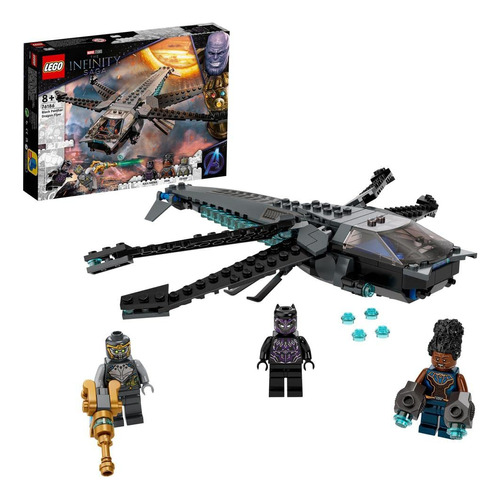 Black Panther Jet Dragón Lego 76186 Construcción Métrica Con