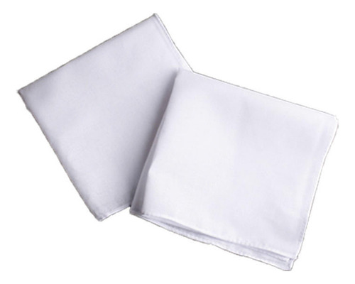 10 Pañuelos Blancos De Bolsillo Para Hombres Y 35cm X 35cm