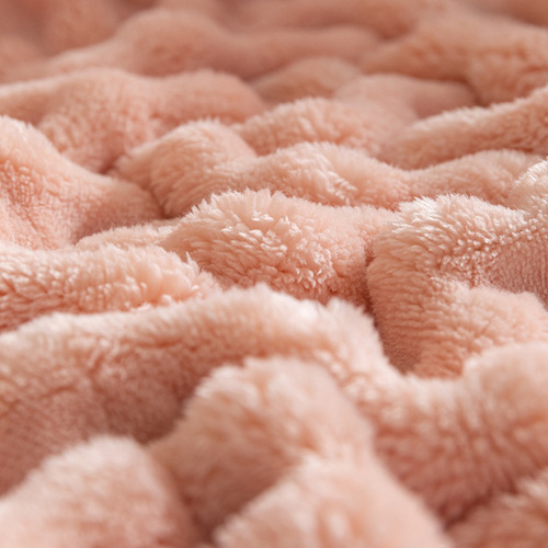 Cozy Flannel Blanket For Fall Winter Soft Coral Fleece7