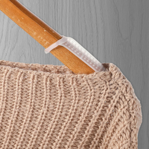 100 Piezas Transparentes Para Colgar Ropa, Agarres De Goma A
