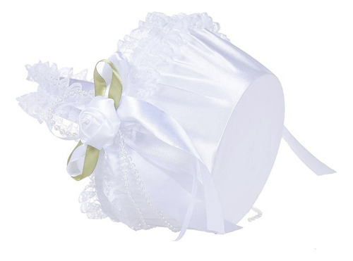 Elegante Cesta Grande De Encaje For Boda Con Flores For Ni
