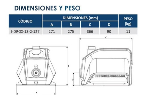 Sistema De Presurización Inteligente 1 Hp I-drox-18-2-127