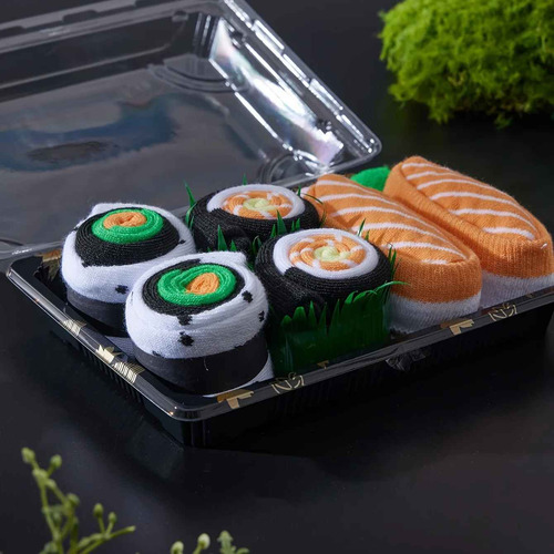 Set De Calcetas Medias Calcetines Sushi 3 Pares Unitalla