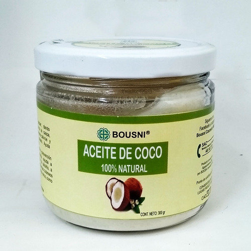 Aceite De Coco 100% Natural 300gr Bousni