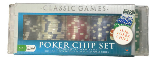 Set 100x Fichas Poker Chips Vegas Style Heavy Weight 11.5g