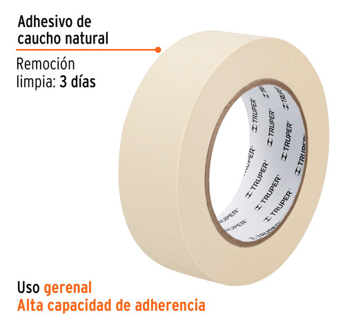 Cinta Masking Tape De 1-1/2¨ X 50 M Truper