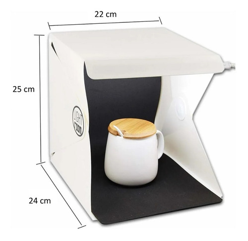 Imagen 3 de 10 de Caja De Luz Fotografia Light Softbox Leds Foto Producto 25cm