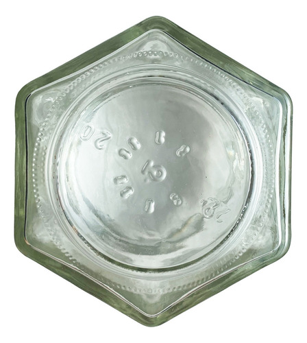 Frasco O Tarro De Vidrio Hexagonal 256 Ml 7 Onzas. 12 Piezas