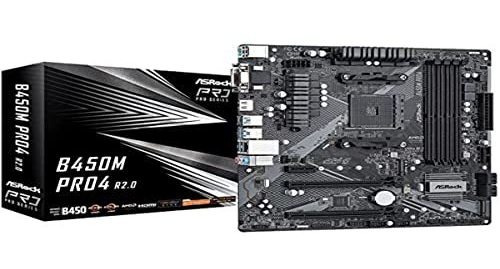 Mother Asrock B450m Pro4 R2.0 Socket Am4/ Amd B450/ Ddr4/ Sa