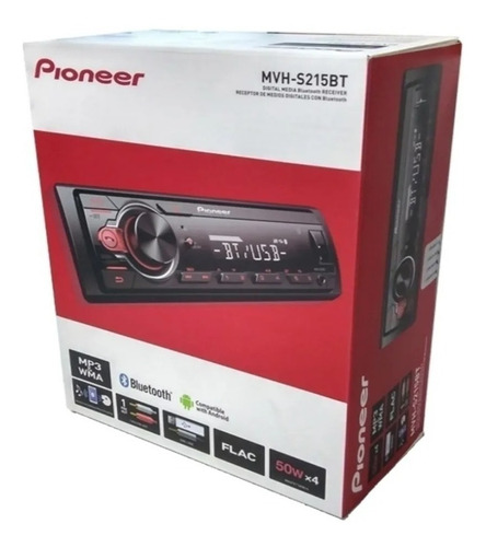 Stereo Pioneer Mvh-215bt Bt Usb Aux Mp3 Potencia 50w X 4