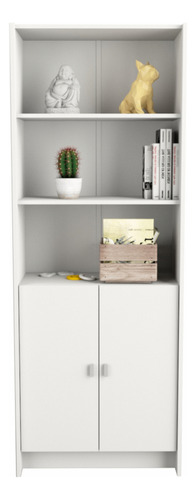 Estanteria Biblioteca Grande Con Puertas Melamina Everest