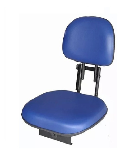 Cadeira Para Barco Estofada Giratória Dobrável Azul